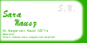 sara mausz business card
